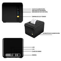 LENVII R382 3Inch/80MM Wired Thermal Receipt Printer for Kiosk Self-Service Ordering