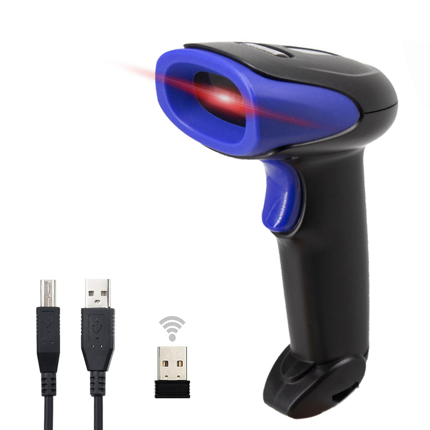 LENVII CW100 Wireless Barcode Scanner – Cordless 1D USB Scanner for Retail & Warehouse