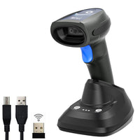 LENVII CW888 Wireless Barcode Scanner – 400-Meter Long-Range Cordless 1D & 2D Scanner for Large Facilities