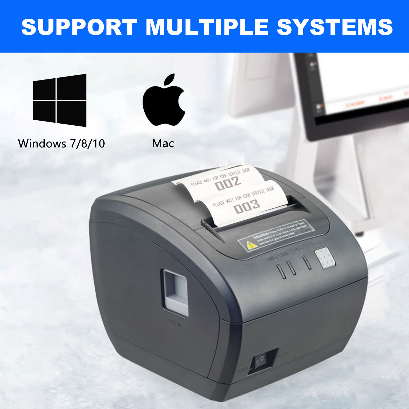 LENVII L385 3Inch/80MM Wired Thermal Receipt Printer