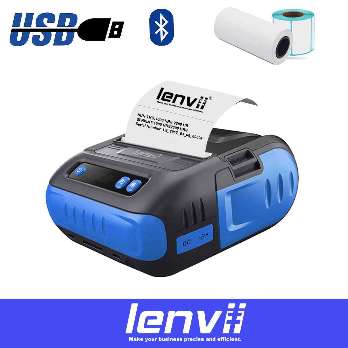 LV-378B 80mm Thermal Receipt Printer - Auto-Cutter POS Printer USB/LAN/WiFi