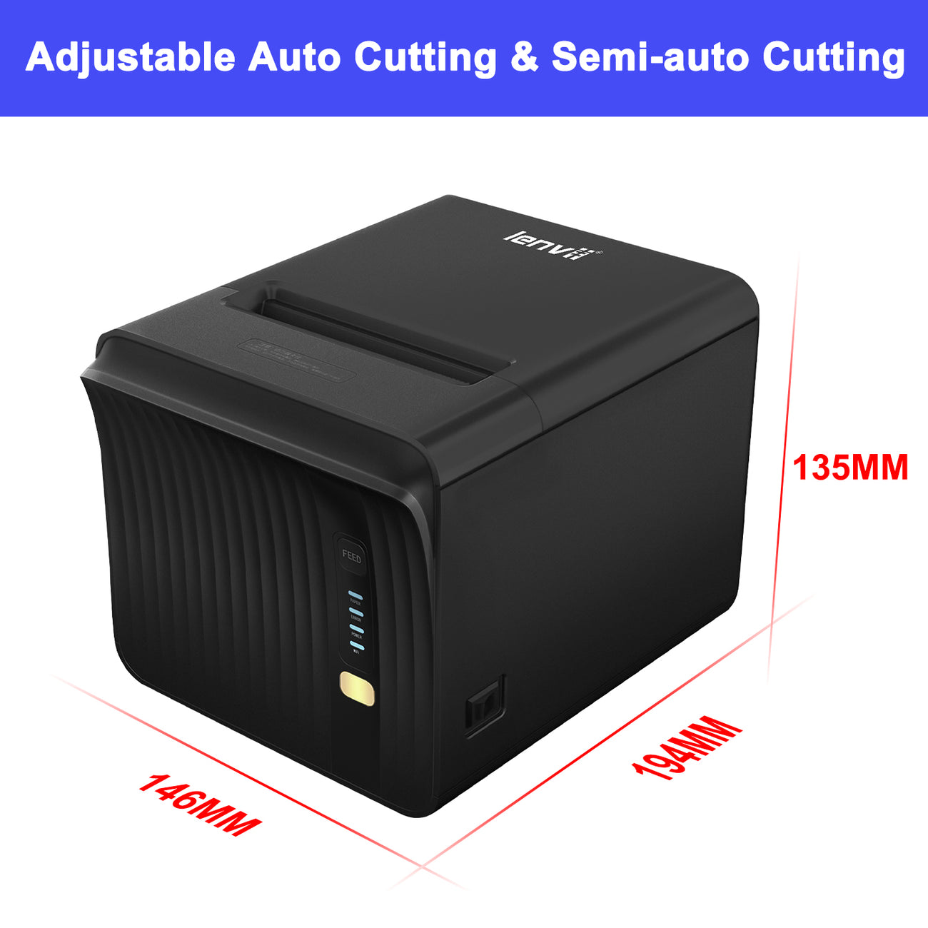 LENVII R382 3Inch/80MM Wired Thermal Receipt Printer for Kiosk Self-Service Ordering