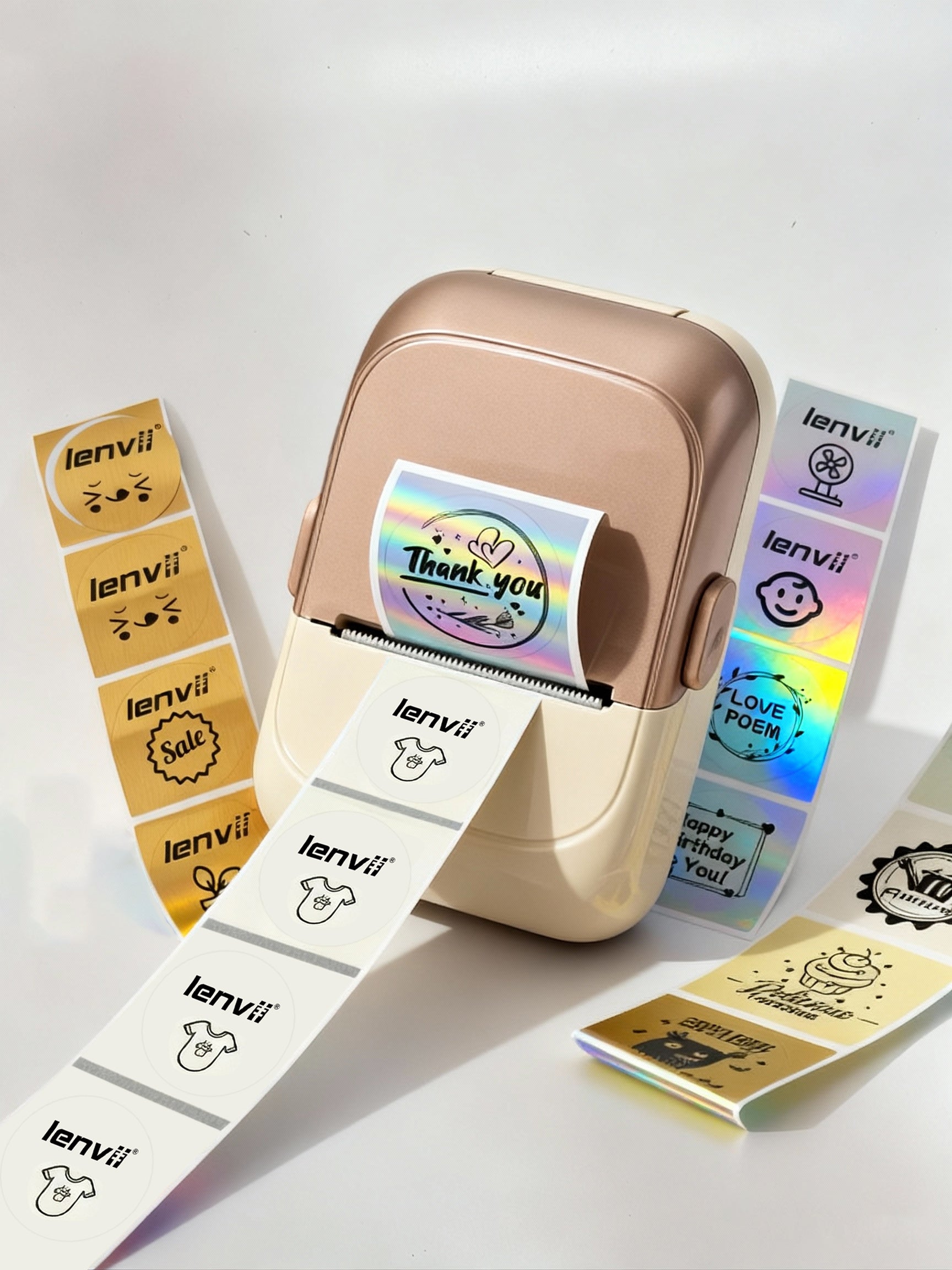 LENVII LV-298B Portable Thermal Label Printer 203DPI