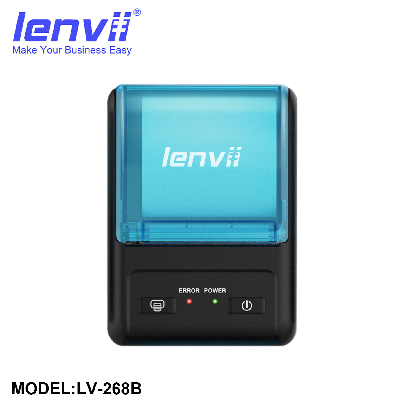 LENVII 268B 2IN/58MM Portable/Mobile Bluetooth Thermal Receipt Printer for Community Garden Plots
