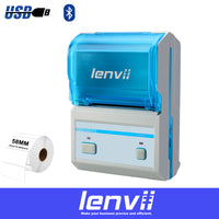 LENVII 278B 2Inch/58MM Mini Portable Bluetooth Thermal Label/Receipt Printer (White)