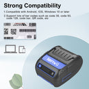 LENVII 288B 2Inch/58MM Portable Thermal Label and Receipt Printer with Bluetooth Connection