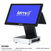 LENVII AD156D Dual-Screen POS Touch Monitor | 15.6"+11.6" Android 4GB+32GB