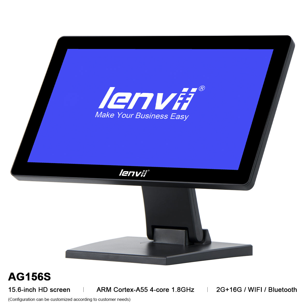 LENVII AG156S 15.6" Android POS Touch Monitor | 2GB+16GB Large Screen Entry Display