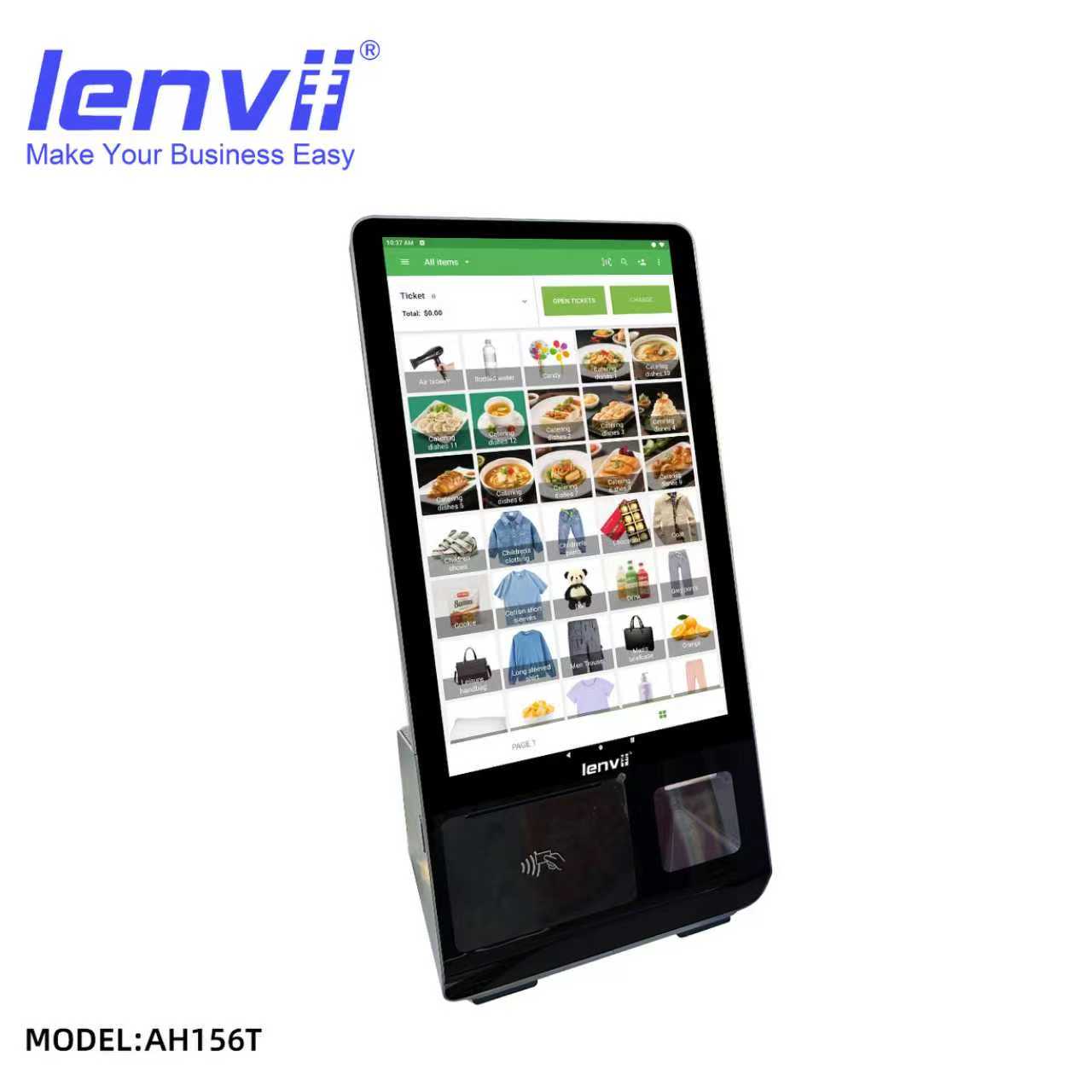 LENVII AH156T 15.6" HD POS Touch Monitor | 3GB+32GB Android Touchscreen Display