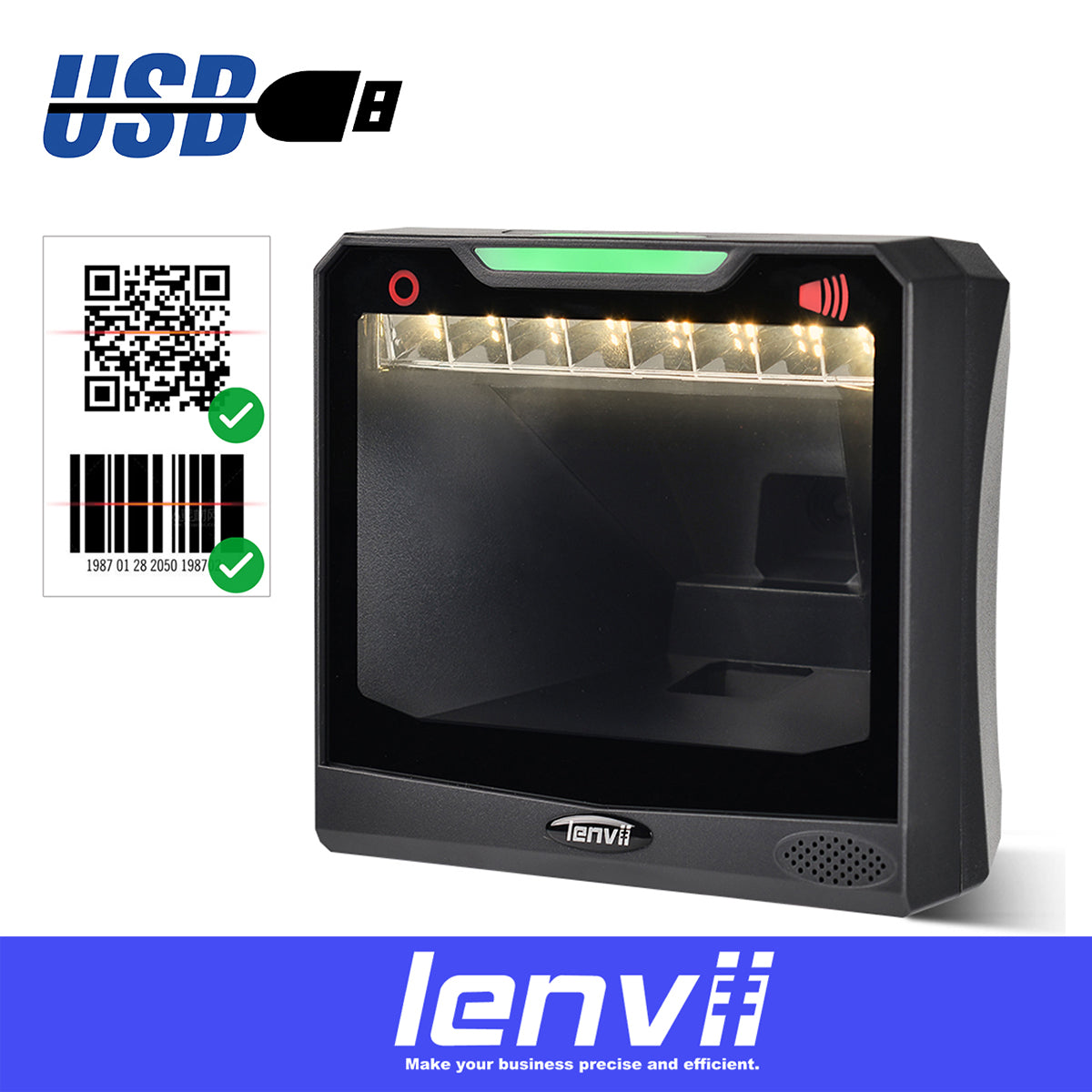 LENVII E688 Desktop Barcode Scanner