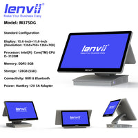 LENVII M375DG Dual-Screen Windows POS Terminal | 15.6"+11.6" Premium All-in-One