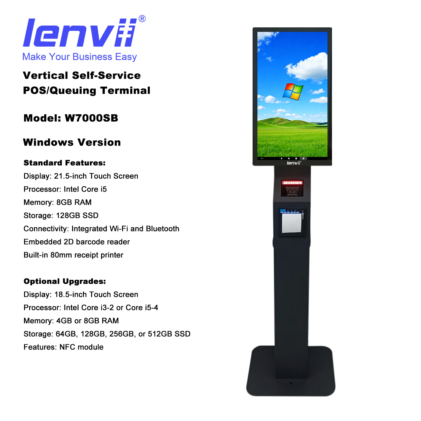 LENVII W7000SB Windows POS Terminal
